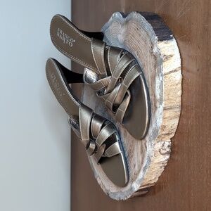 FRANCO SARTO Metallic Gold Sandals Size 9M